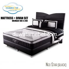 Bed Set Size 100 - Comforta Neo Star Set 100 / Black - Grey